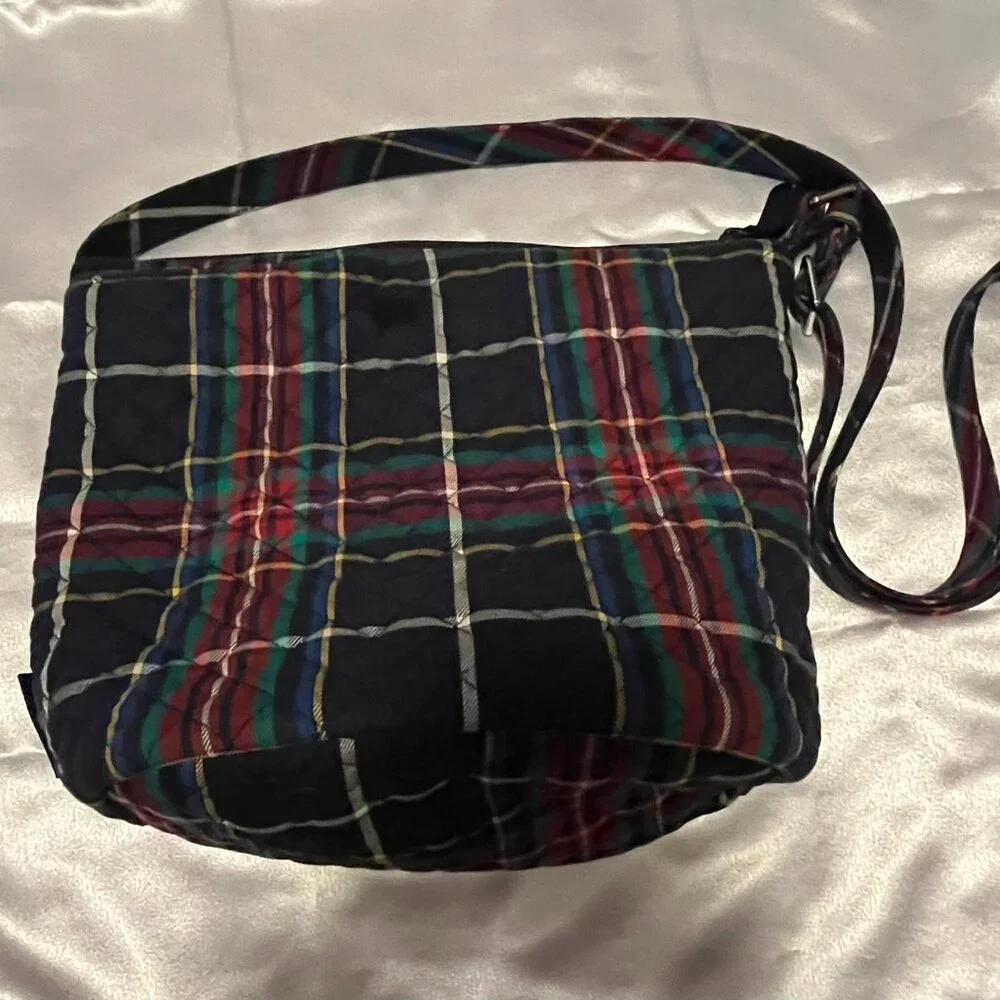 Vera Bradley Tartan Plaid Bucket Crossbody / Shoulder Bag - Picture 3 of 15
